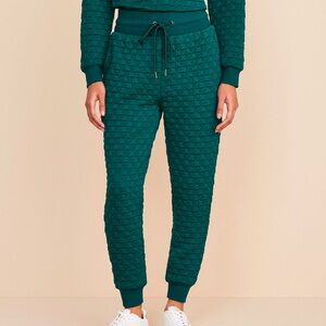 Lou & Grey Teal Quilted Joggers